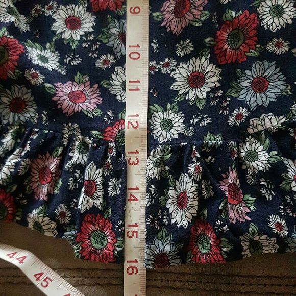 Forever 21 Girls Size 11 Size 12 Spaghetti Cross Straps Blouse Tank Top Floral - Picture 12 of 12